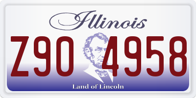 IL license plate Z904958