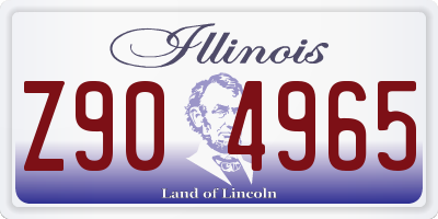 IL license plate Z904965