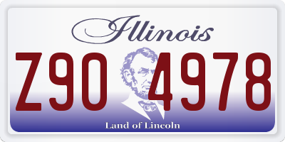 IL license plate Z904978