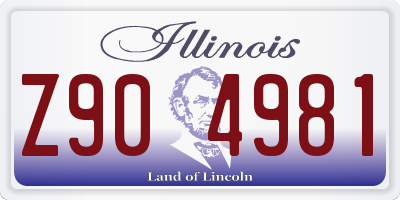 IL license plate Z904981