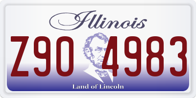 IL license plate Z904983