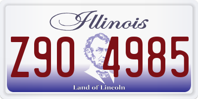IL license plate Z904985