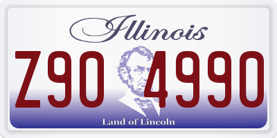 IL license plate Z904990
