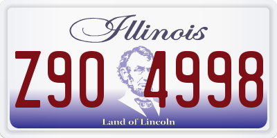 IL license plate Z904998