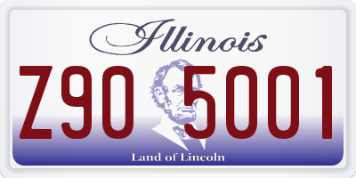 IL license plate Z905001