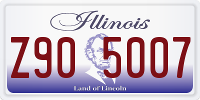IL license plate Z905007