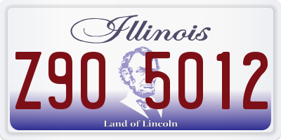 IL license plate Z905012