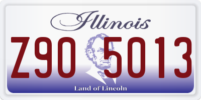 IL license plate Z905013