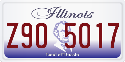 IL license plate Z905017