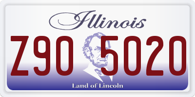 IL license plate Z905020