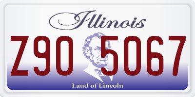 IL license plate Z905067