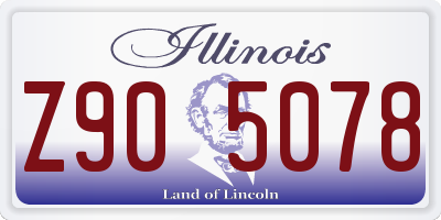 IL license plate Z905078