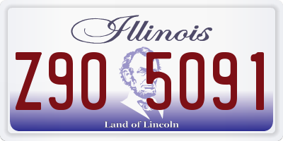 IL license plate Z905091
