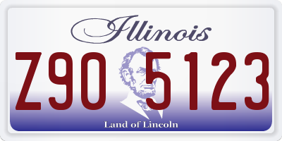 IL license plate Z905123