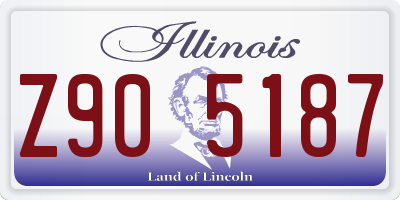IL license plate Z905187