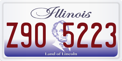 IL license plate Z905223