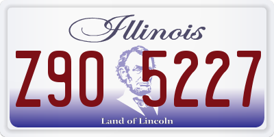 IL license plate Z905227