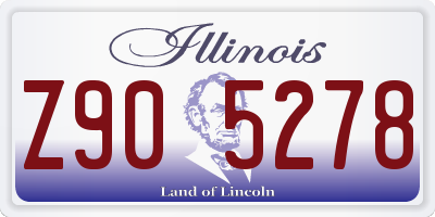 IL license plate Z905278