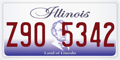 IL license plate Z905342