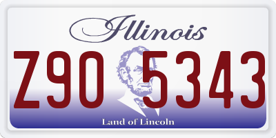 IL license plate Z905343