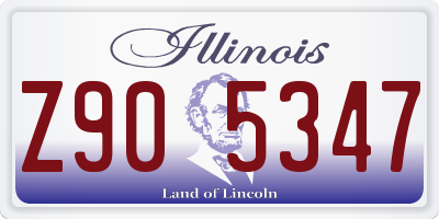IL license plate Z905347