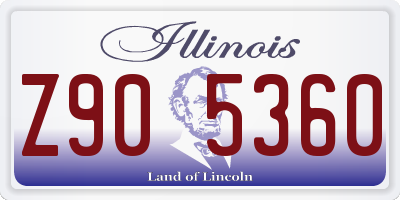 IL license plate Z905360