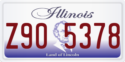 IL license plate Z905378