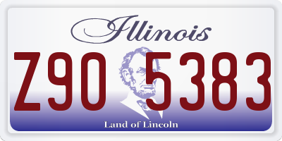 IL license plate Z905383