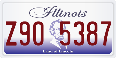IL license plate Z905387
