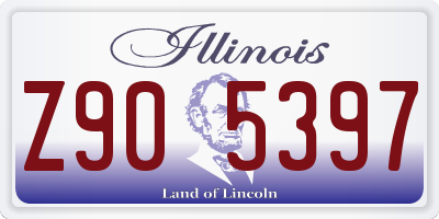 IL license plate Z905397