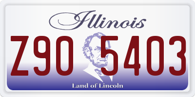 IL license plate Z905403