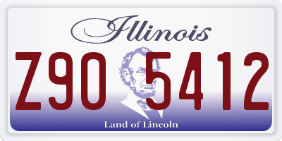 IL license plate Z905412