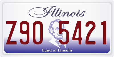 IL license plate Z905421