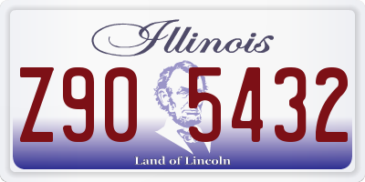 IL license plate Z905432