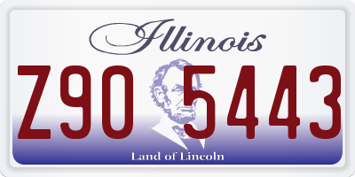 IL license plate Z905443