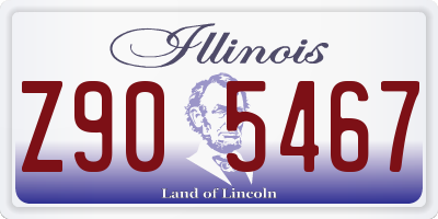 IL license plate Z905467