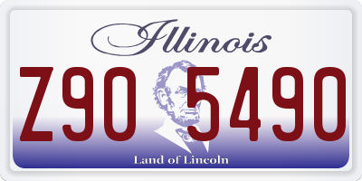 IL license plate Z905490