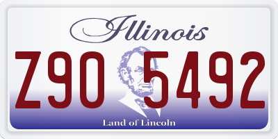 IL license plate Z905492