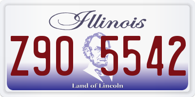 IL license plate Z905542