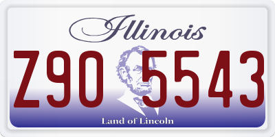 IL license plate Z905543
