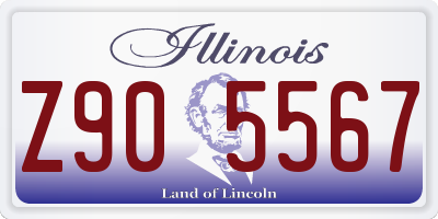 IL license plate Z905567