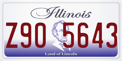 IL license plate Z905643