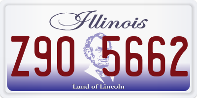 IL license plate Z905662