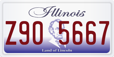 IL license plate Z905667