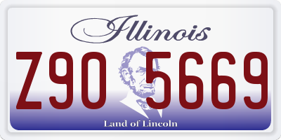 IL license plate Z905669
