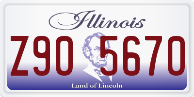 IL license plate Z905670