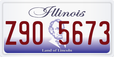 IL license plate Z905673