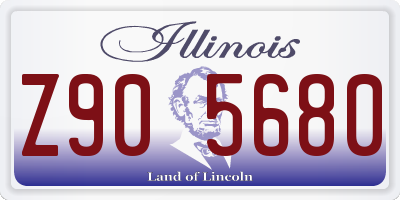 IL license plate Z905680