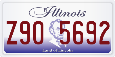 IL license plate Z905692