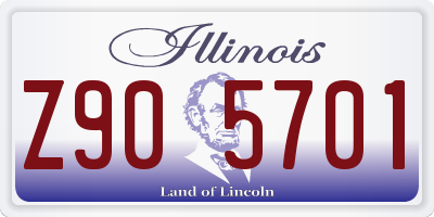 IL license plate Z905701